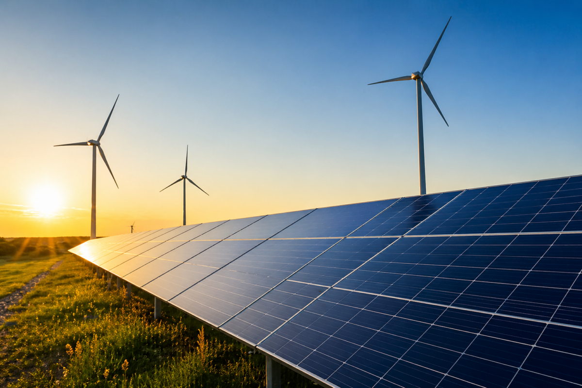 PM Kusum solar panels installed in agricultural field for irrigation and renewable energy