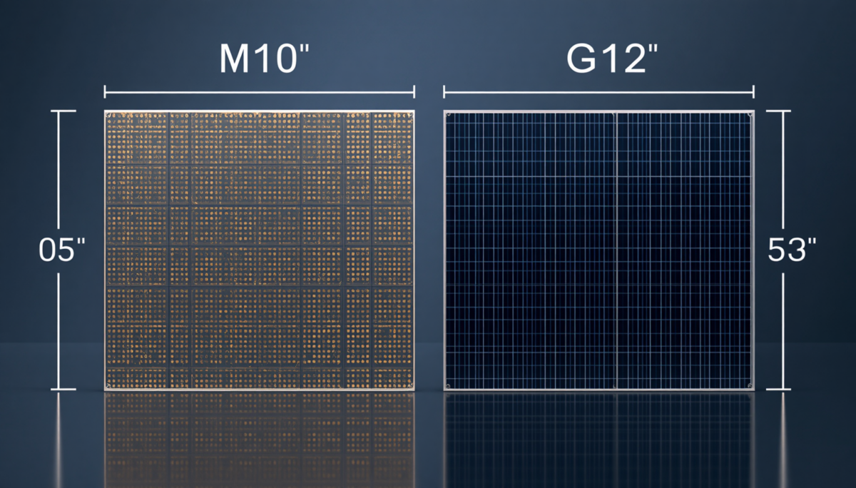 M10 wafer vs G12 wafer | Websol