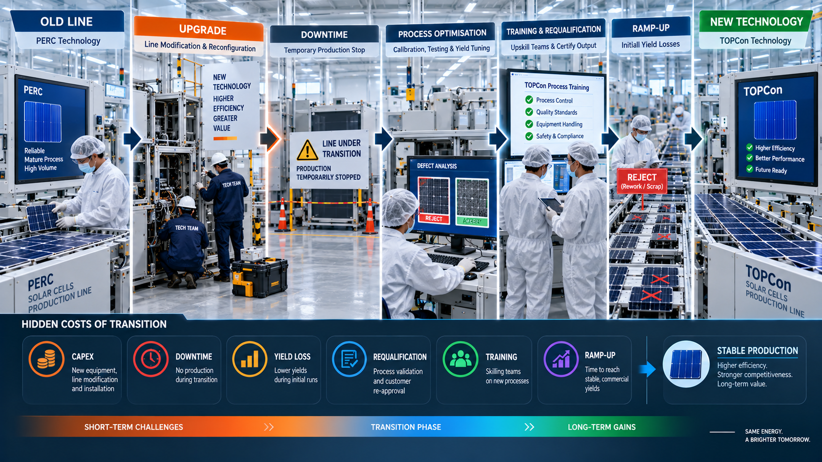 What Happens When a Solar Cell Factory Changes Technology The Hidden Cost of Production-Line Transition